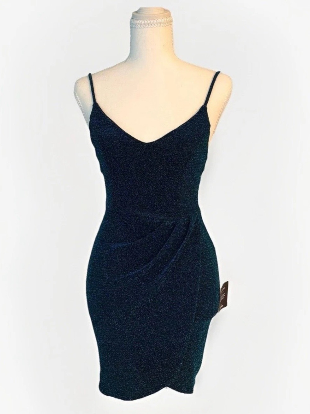 Lulus Forever Your Girl Metallic Teal Bodycon Party Dress XS NWT